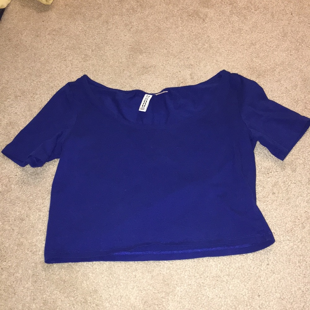 Dark blue crop top